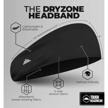 Tough Headwear Athletic Sweat Headband for Men and Women
