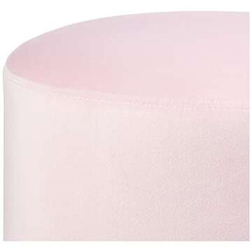 Urban Lifestyle Velvet Ottoman - Chic Blush Accent