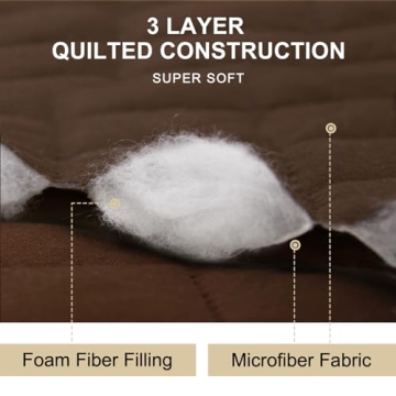 HOMERILLA Reversible Couch Covers for 3 Cushion Sofa