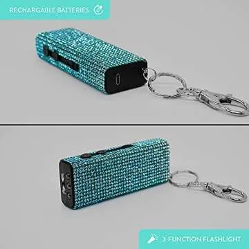 Chic Guard Dog Mini Stun Gun Keychain with Flashlight