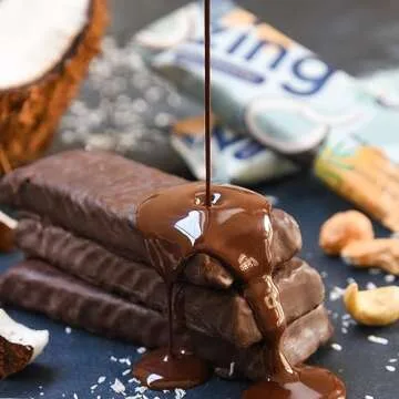 Zing Dark Chocolate Coconut Vegan Protein Bars, Gluten Free with High Protein, High Fiber, Dairy Free Nutrition Bars, Plant Based Protein, Kosher, Low Sugar, No Sugar Alcohols - 12 count