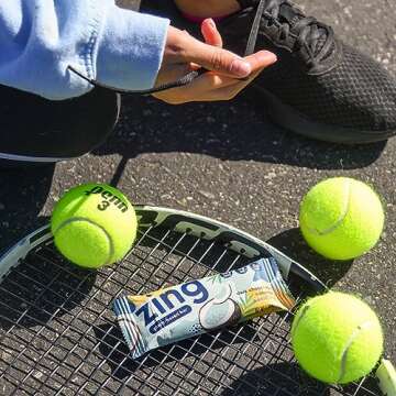 Zing Dark Chocolate Coconut Vegan Protein Bars, Gluten Free with High Protein, High Fiber, Dairy Free Nutrition Bars, Plant Based Protein, Kosher, Low Sugar, No Sugar Alcohols - 12 count