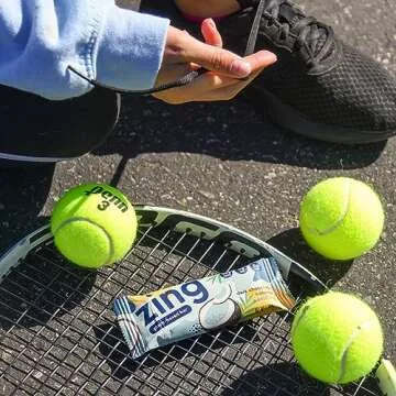 Zing Dark Chocolate Coconut Vegan Protein Bars, Gluten Free with High Protein, High Fiber, Dairy Free Nutrition Bars, Plant Based Protein, Kosher, Low Sugar, No Sugar Alcohols - 12 count