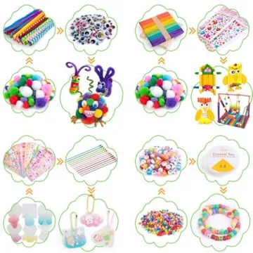 2000+ Pcs Arts and Crafts Supplies Kit for Kids
