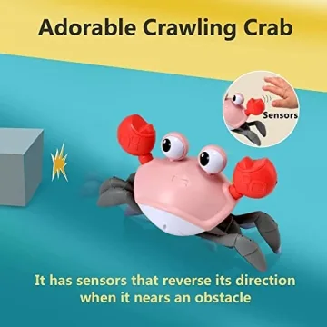 Pink Crawling Crab Toy - Fun for Infants and Toddlers