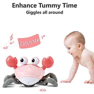 Pink Crawling Crab Toy - Fun for Infants and Toddlers