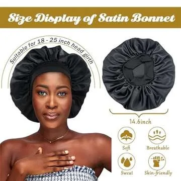 Silk Bonnet for Women - Jumbo Size Hair Protection