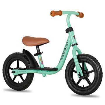 JOYSTAR 10 Inch Kids Balance Bike with Footrest for Child Girls Glider Slider Bikes No Pedal Bicycle for 18 Months 2 3 4 Years Baby Birthday Gifts Blue