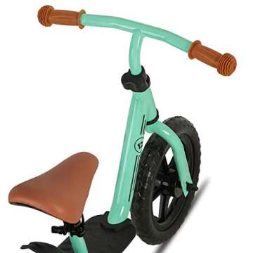 JOYSTAR 10 Inch Kids Balance Bike with Footrest for Child Girls Glider Slider Bikes No Pedal Bicycle for 18 Months 2 3 4 Years Baby Birthday Gifts Blue