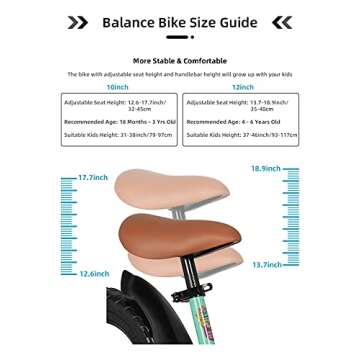 JOYSTAR 10 Inch Kids Balance Bike with Footrest for Child Girls Glider Slider Bikes No Pedal Bicycle for 18 Months 2 3 4 Years Baby Birthday Gifts Blue