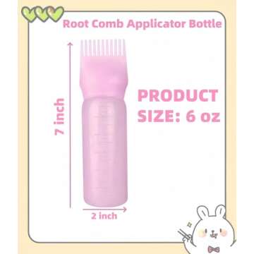 FXSPLCZ Root Comb Applicator Bottle for Hair Care