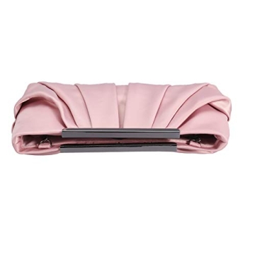 Expouch Satin Evening Handbag Clutch with Chain Strap