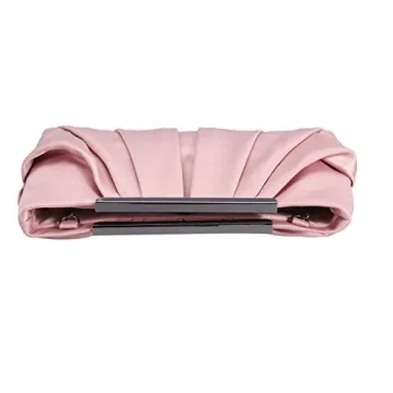 Expouch Satin Evening Handbag Clutch with Chain Strap
