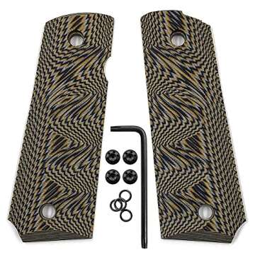 Cool Hand 1911 G10 Grips, for Full Size Government Commander, Gun Screws Included, Standard Cut, for...