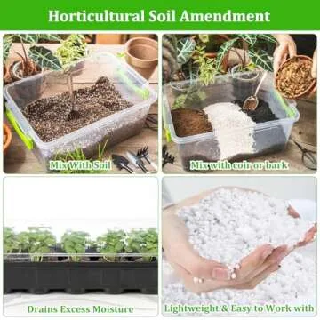 Legigo 10 Quarts Organic Horticultural Perlite for Plants Indoor- Natural Horticultural Soil Additive Conditioner Mix for Improves Drainage, Ventilation and Root Growth