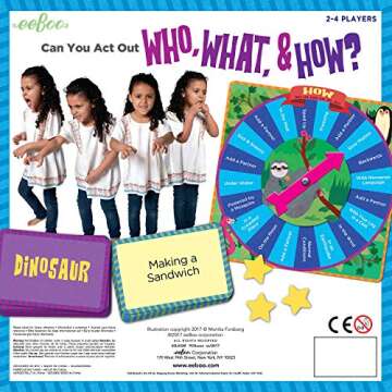 eeBoo: Sloth in a Hurry Action Board Game, an Easy to Play Improv Game, Educational Game That Cultivates Conversation, Socialization, and Skill-Building, for Ages 5 and up