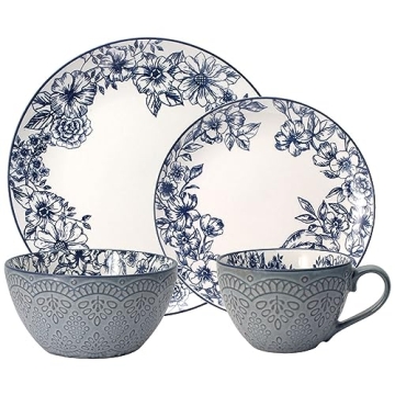 Elegant Pfaltzgraff Gabriela Blue Dinnerware Set