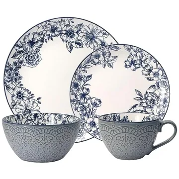 Elegant Pfaltzgraff Gabriela Blue Dinnerware Set