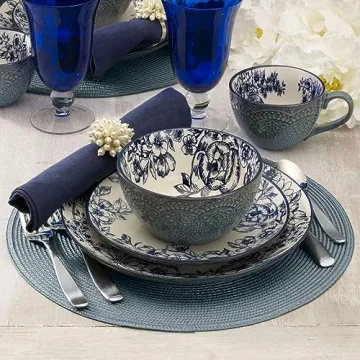 Elegant Pfaltzgraff Gabriela Blue Dinnerware Set