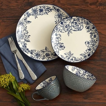 Elegant Pfaltzgraff Gabriela Blue Dinnerware Set