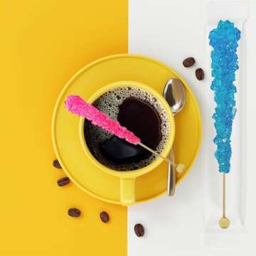 Fruidles Rock Candy Lollipops Pops Suckers, Variety Color Assortment, Individually Wrapped, 6.5" (6-Pack)