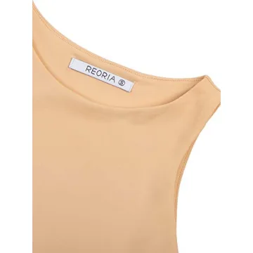 Stylish REORIA Sleeveless High Neck Cropped Tank Top