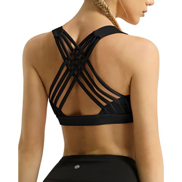 QUEENIEKE Women's Medium Support Strappy Back Sport Bra