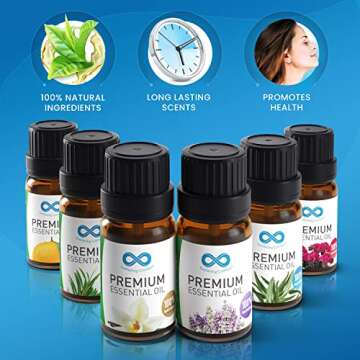 Everlasting Comfort Pure Essential Oils Set - Natural Aromatherapy Essential Oils for Diffuser, Humi...