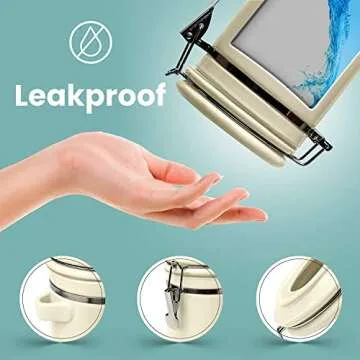 Home Intuition 4-Piece Ceramic Kitchen Canisters Set, Airtight Containers with Wooden Spoons Reusable Chalk Labels and Marker for Sugar, Coffee, Flour, Tea (Off White)