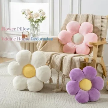 Plush Purple Daisy Throw Pillow for Stylish Home Decor