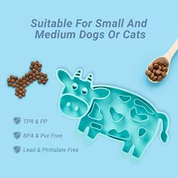 MYPETAGS Dog Bowl for Slow Feeding and Fun Licking