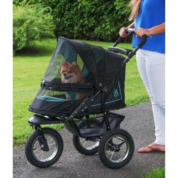 Pet Gear PG8450NVS Zipperless Pet Stroller with Easy Fold and Air Tires