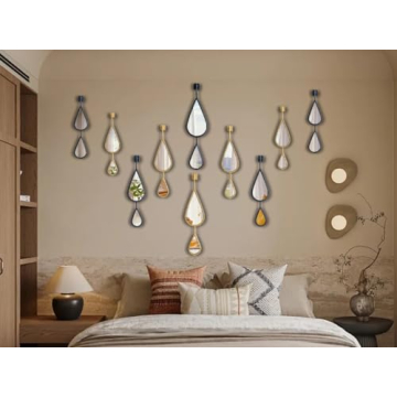 BAODANFU Decorative Teardrop Wall Mirrors 5-Pack