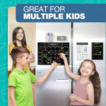 Magnetic Chalkboard Calendar Family Organizer Menu Planner