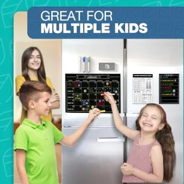 Magnetic Chalkboard Calendar Family Organizer Menu Planner