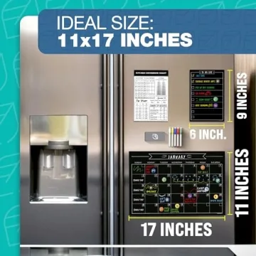 Magnetic Chalkboard Calendar Family Organizer Menu Planner