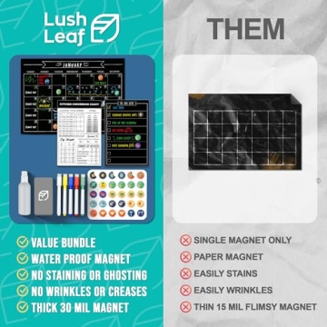 Magnetic Chalkboard Calendar Family Organizer Menu Planner