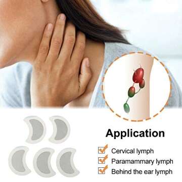 GreenHB Lymph Care Patch, 10 Pcs Natural Ginger Oil Lymphatic Drainage Patch