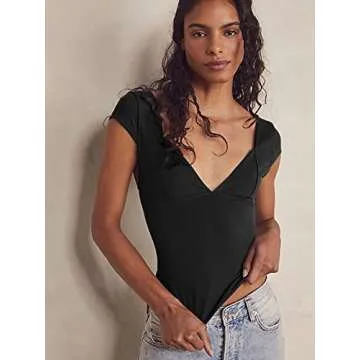 Elegant Deep V Neck Backless Crop Top - Summer Fashion