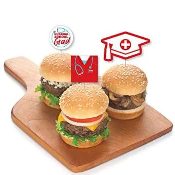 Big Dot of Happiness Nurse Graduation - Dessert Cupcake Toppers - Medical Nursing Graduation Party Clear Treat Picks - Set of 24