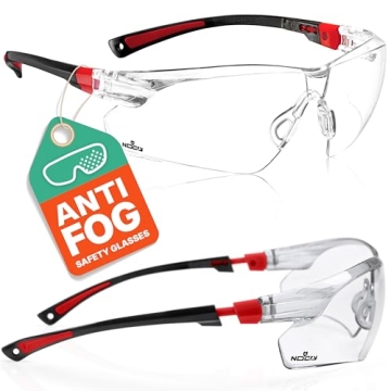 NoCry Clear Safety Glasses - Anti-Fog & UV Protection