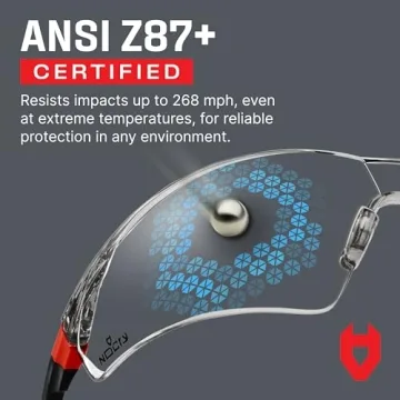 NoCry Clear Safety Glasses - Anti-Fog & UV Protection