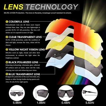 Polarized Sports Sunglasses with 5 Lenses for Active Lifestyle