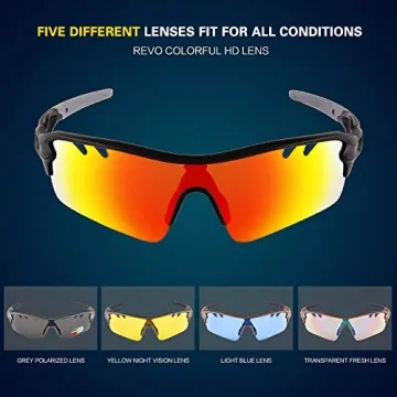 Polarized Sports Sunglasses with 5 Lenses for Active Lifestyle