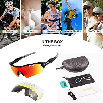 Polarized Sports Sunglasses with 5 Lenses for Active Lifestyle