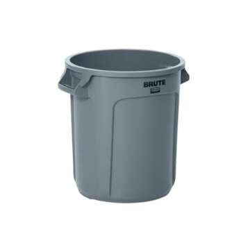 Rubbermaid BRUTE Heavy-Duty Trash Can - 10 Gallon Durable Waste Container