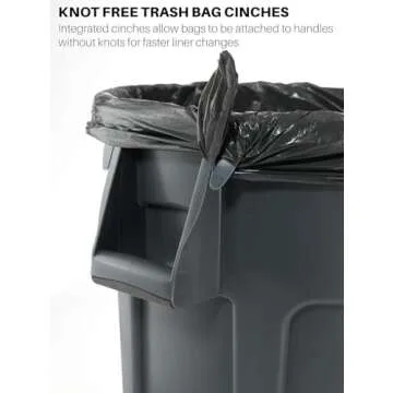 Rubbermaid BRUTE Heavy-Duty Trash Can - 10 Gallon Durable Waste Container