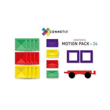 Connetix Tiles 24 Piece Motion Pack for Creative Play