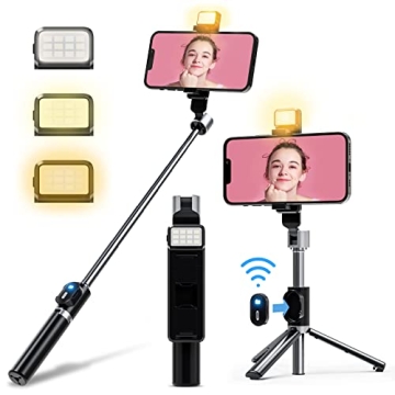 All-in-One Selfie Stick Tripod with LED Light & Remote