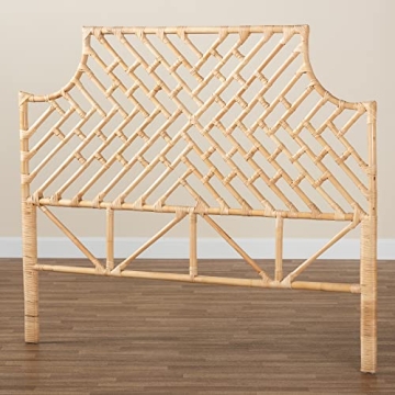 Elegant Bali & Pari Jayliah Rattan Headboard for Queen Bed